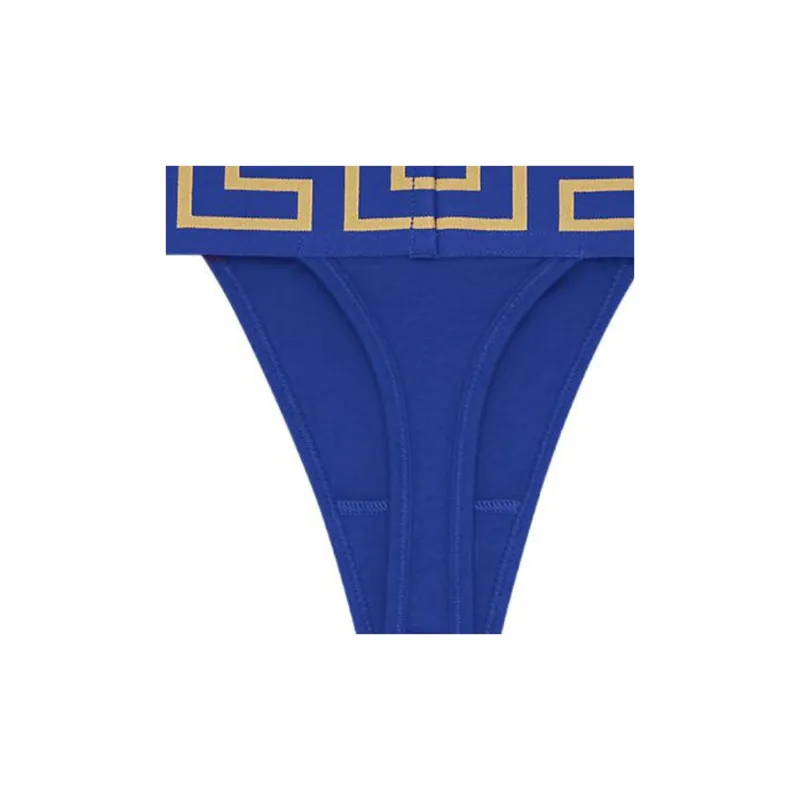 VERSACE Greca Border Thong 'Bluette'-3