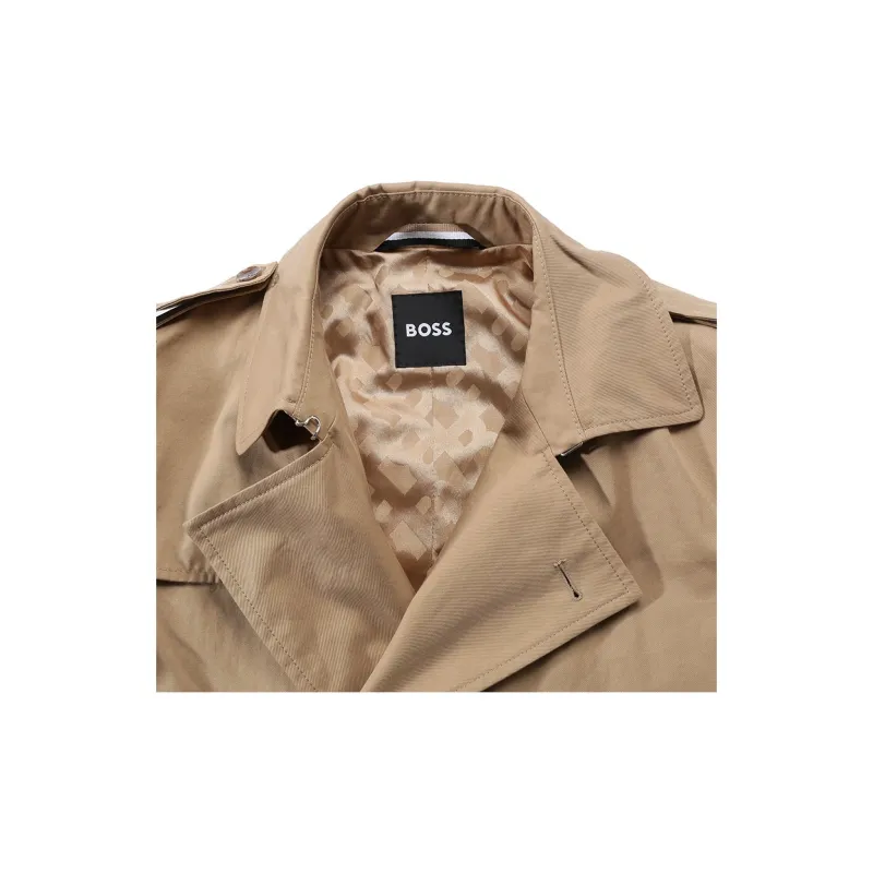 HUGO BOSS Trench Coat Men's Umber-2