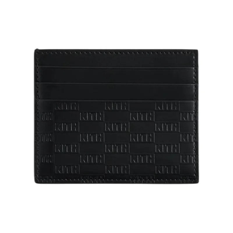 KITH KITHmas Monogram Card Holder Black-0