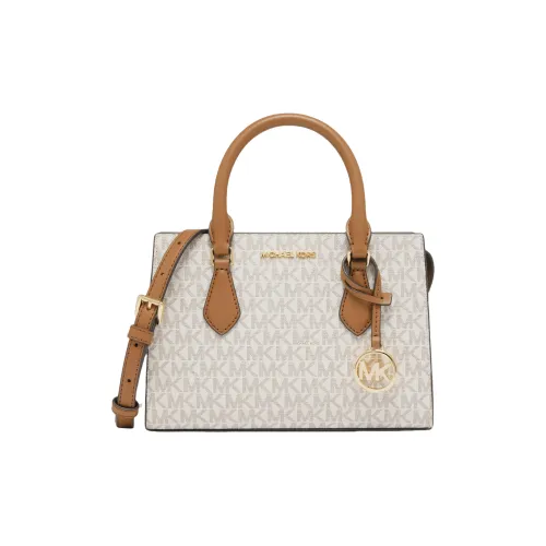 MICHAEL KORS Artificial Leather tote BAOBAO Bag Shopping Bag Handbag Small Size Women's Vanilla White & Acorn Brown