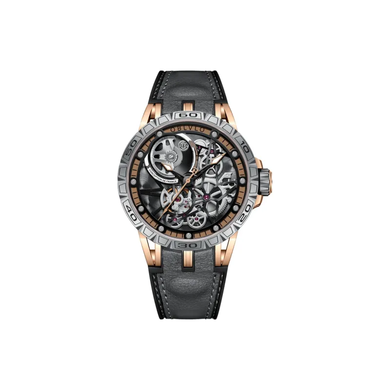 OBLVLO Automatic Mechanical Movement Watch Men's Watches Black Dial-9