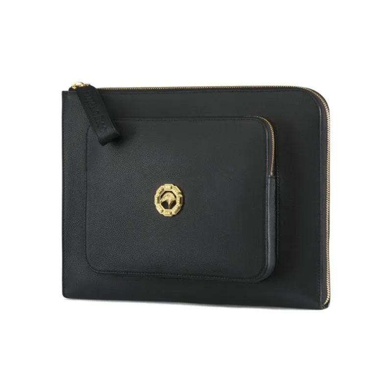 STEFANO RICCI Calfskin Briefcases Men's Black-2