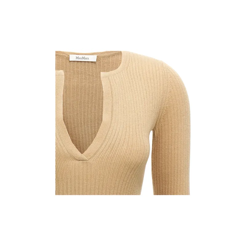 MaxMara Urlo Ribbed Long Sleeve Sweater-12