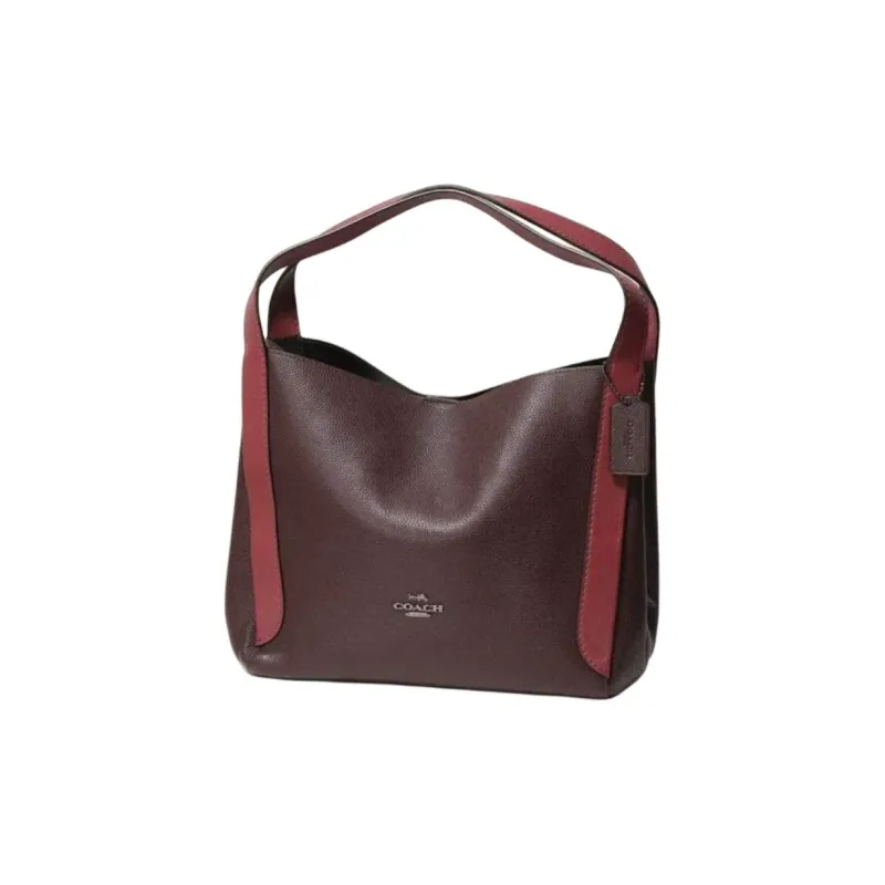 COACH Hadley Pebbled Leather Portable Crossbody Bag Shoulder Bag Large Size Women's Fuchsia-1