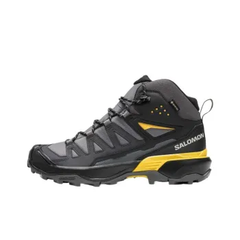 SALOMON Anti Slip Wear Resistant Mid Top Hiking Shoes Unisex Black