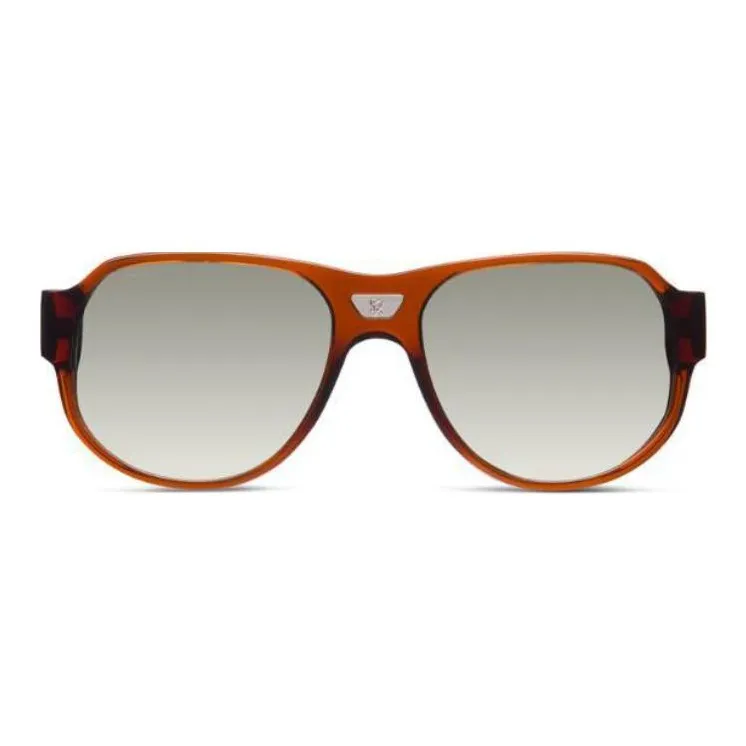 STEFANO RICCI Acetate With Zinc Palladium Metal Component Square Sunglasses Unisex Orange-1