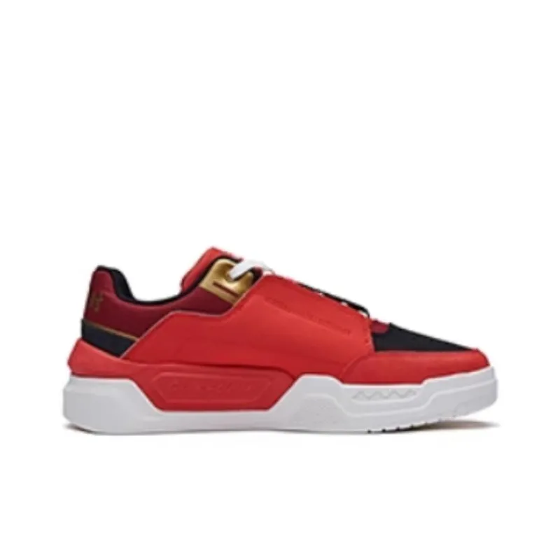 361° Durable Breathable Low-Top Skateboard Shoes Men's Red Gold-1