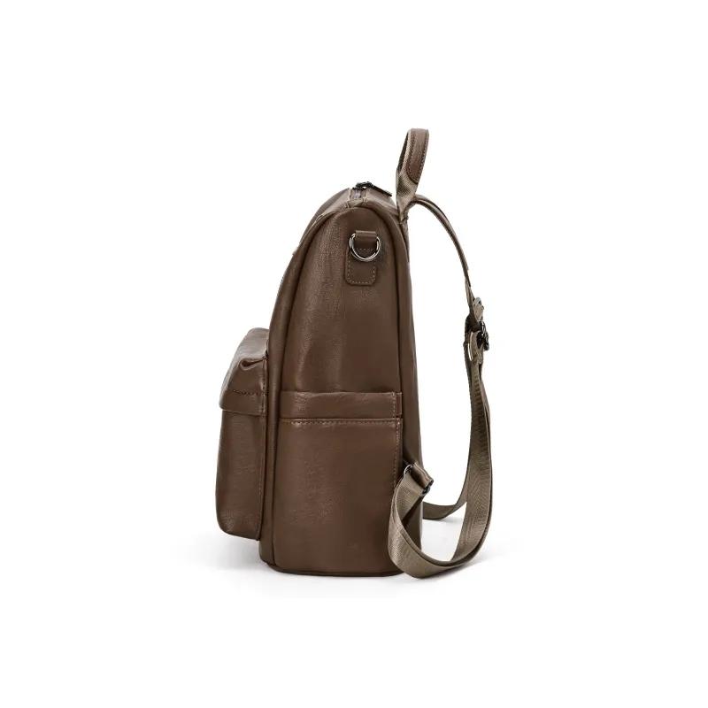 JEANSWEST Fabric Backpack Regular Women's Black/Brown-9