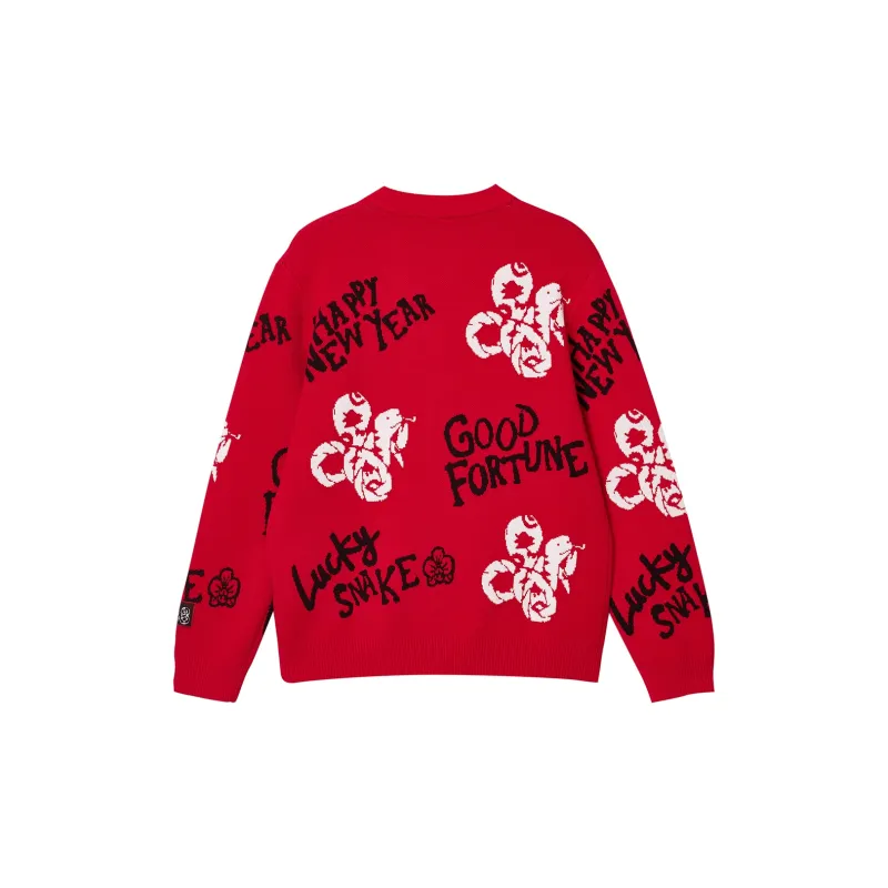 JACK&JONES Snake Year Collection Knitwear Men Red F16-1