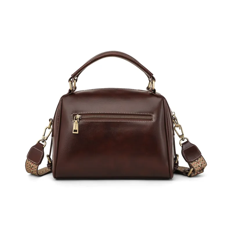 C°BANNER Cow Leather With Synthetic Leather Shoulder Bag, Crossbody Bag, Handbag Regular Women's Dark Brown-5