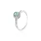 Egg-Shaped Blue Water Jade Ring