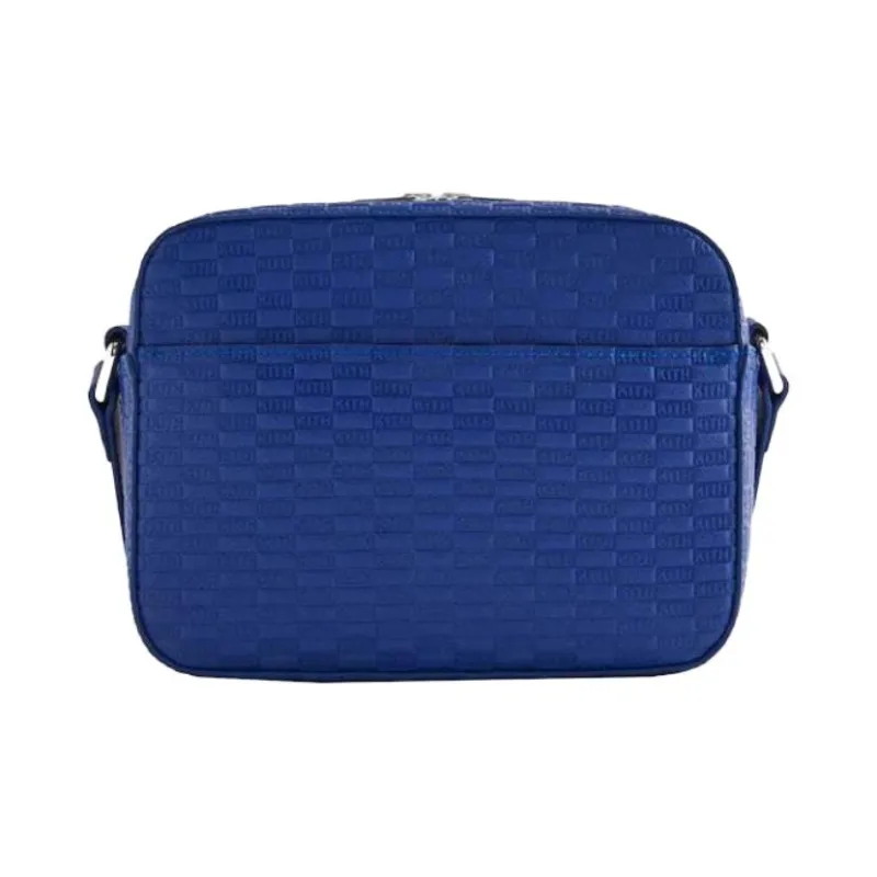 KITH Saffiano Leather Camera Bag Shoulder Bag Crossbody Bag Women's Blue-1