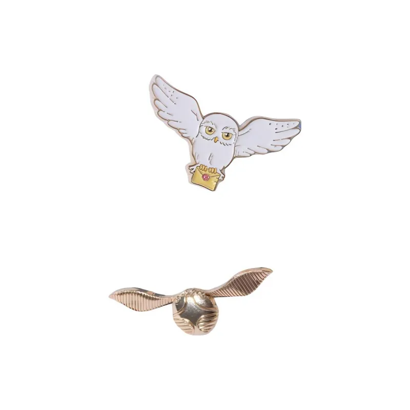 MINISO Harry Potter Collection Hedwig And The Golden Snitch Badges-0