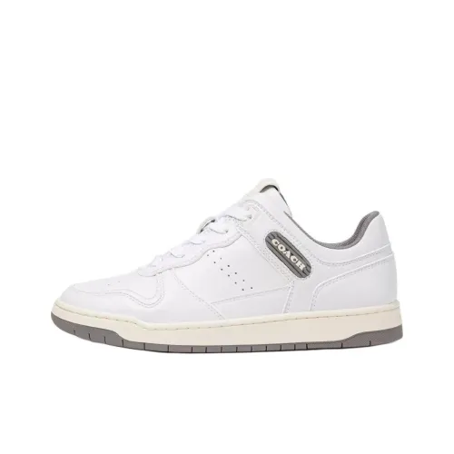 COACH C201 Low-Top Skateboard Shoes Women's White