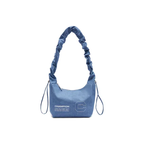 Champion Fabric Shoulder Bag Unisex Black/Milk White/Medium Blue Denim