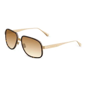 STEFANO RICCI Acetate Gold-Plated Zinc Gold-Plated Square Sunglasses Men's Gold