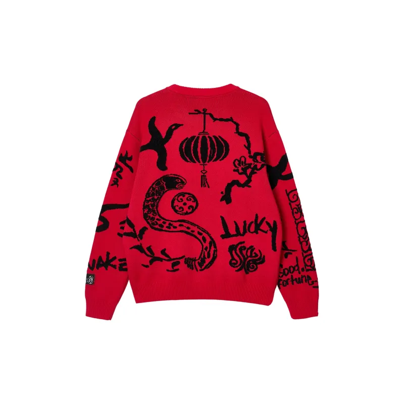 JACK JONES· x CNY Knitwear Unisex Red-1