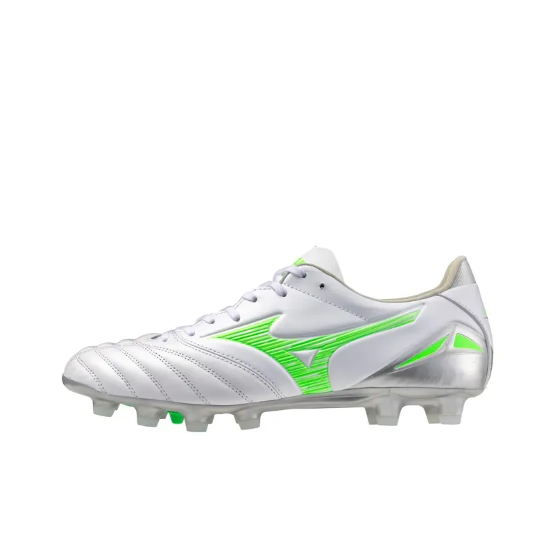 Mizuno Morelia Neo 4 Anti-Slip Wear-Resistant Soccer Shoes Men's White Green-0