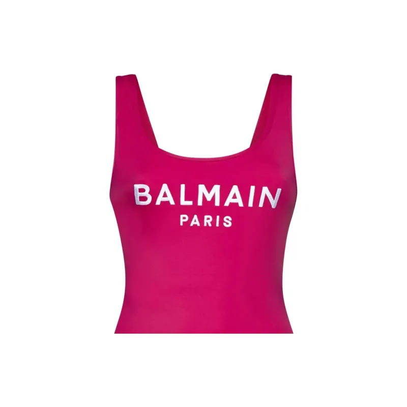 BALMAIN Logo Printed One Piece Swimsuit-3