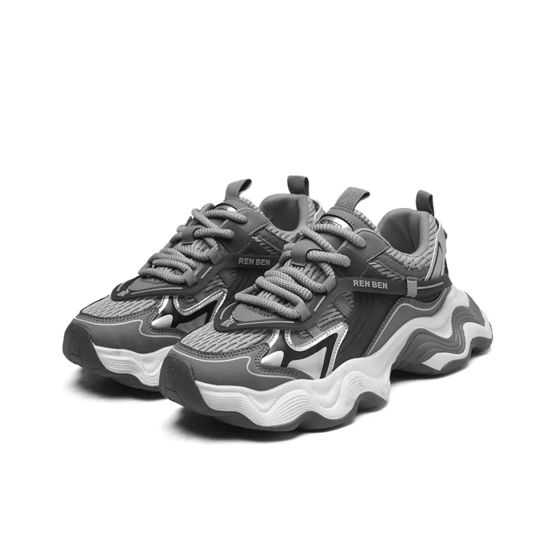RENBEN Cushioning Lightweight Height Increasing Low Top Casual Shoes Men's-5