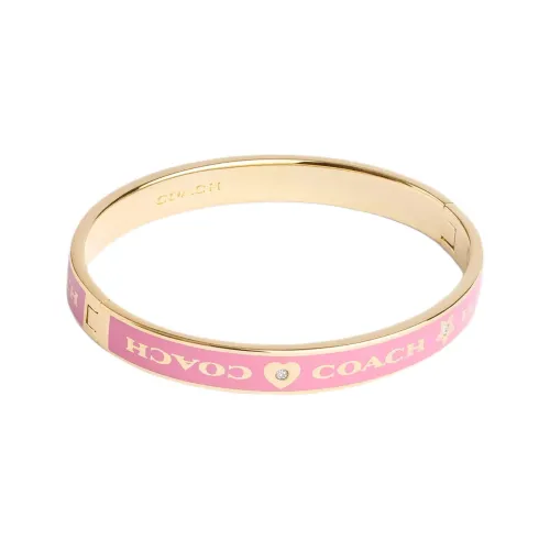 COACH Brass Plated Bangles Unisex Pink