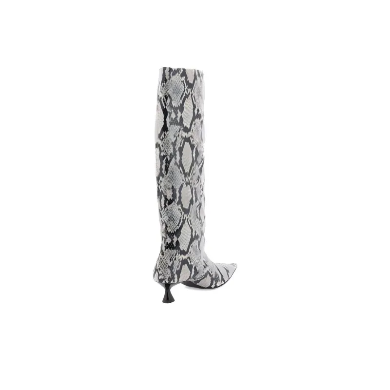 GANNI Knee high Boots 5cm Women's Gray-3