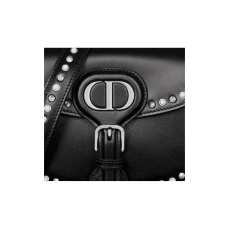 DIOR Bobby Calfskin Crossbody Bag, Shoulder Bag Small Size Women's Black-5