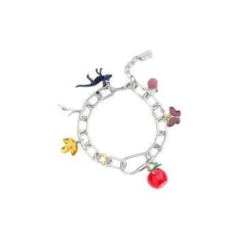 COACH Brass Plated, Resin, Enamel, Glass, Cubic Zircon Bracelets Women's Multicolor
