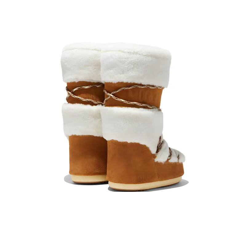 Moon Boot Icon Shearling Boot Whisky Off White-3