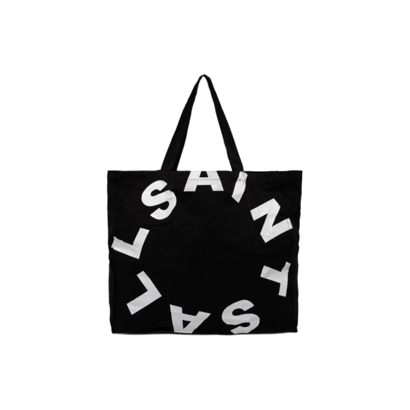 ALLSAINTS Cotton Tote Bag Shopping Bag Shoulder Bags Unisex Black-0