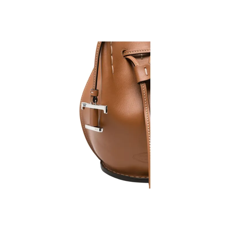 TOD'S Logo charm Bucket Bag-3