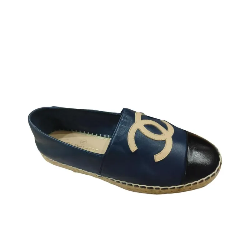 CHANEL Espadrilles Women's Navy Blue-1