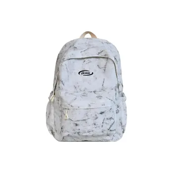 Yalu Nylon Backpack Women's Ecru/Black/Red Blue