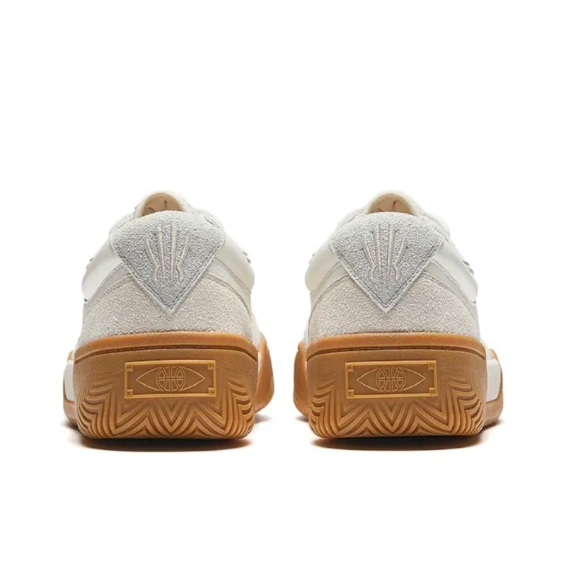 Anta Owen Hélà TRIBE Cushioning Abrasion Resistant Lightweight Low Top Skateboard Shoes Men's White Gray-3