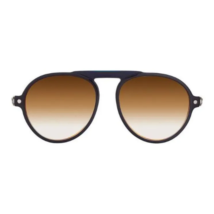 STEFANO RICCI Acetate Titanium With Palladium Plating Aviator Sunglasses Unisex Black-1