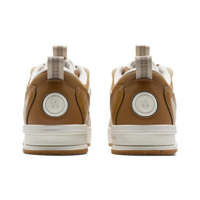 XTEP Coverage Slip-Resistant Balance Low-Top Skateboard Shoes Men's Beige Brown-2