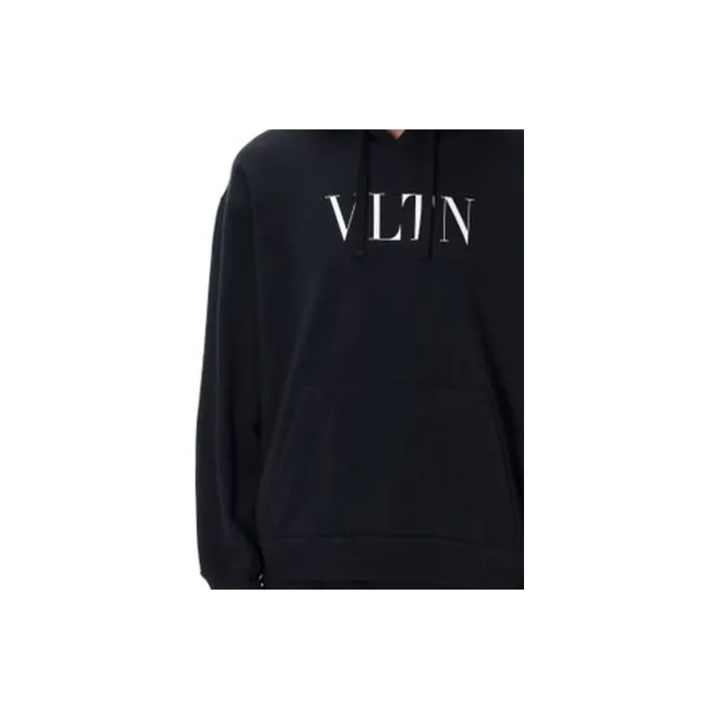 Valentino Logo Printed Drawstring Hoodie-5