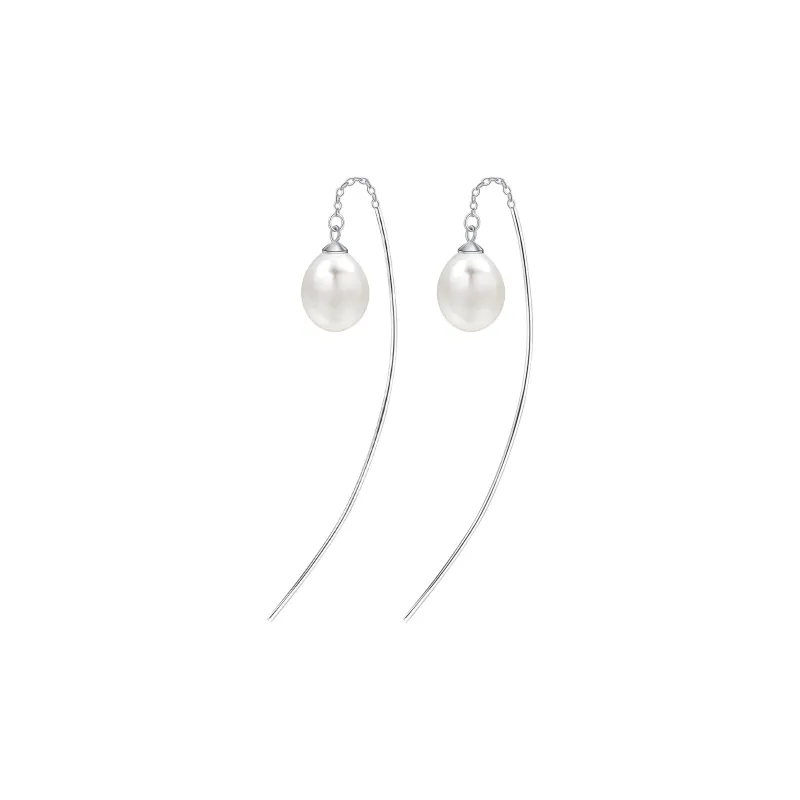 LIANDUO Freshwater Pearl Drop Earrings Women's-0