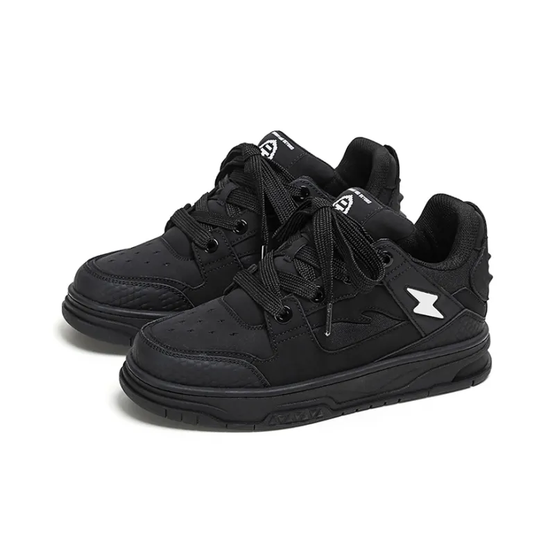 YJ x MKADC Height Increasing Cushioning Low-Top Skateboard Shoes Unisex Black-2