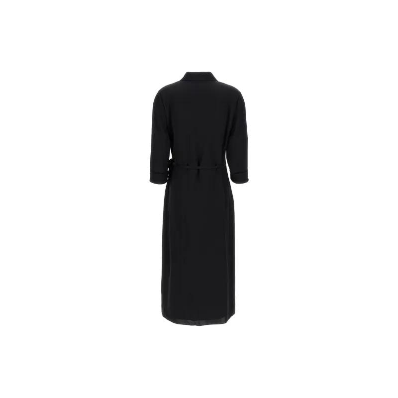 THEORY Lapel Tied Waist Maxi Dress-1