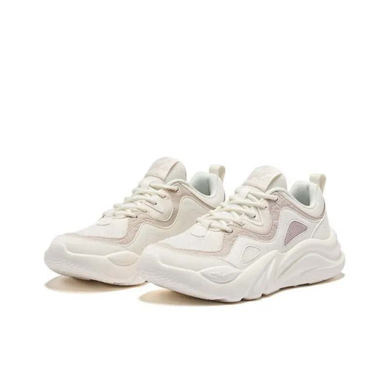 Erke Anti Slip And Wear Resistant Coverage Low Top Casual Shoes Women's White-2