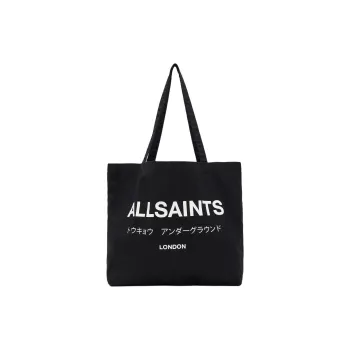 ALLSAINTS Cotton Tote Bag, Shopping Bag, Shoulder Bag Regular Men's Black