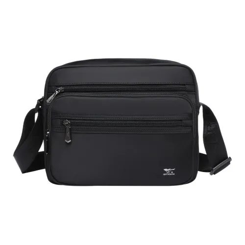 SEPTWOLVES Fabric Crossbody Bag Men's Black
