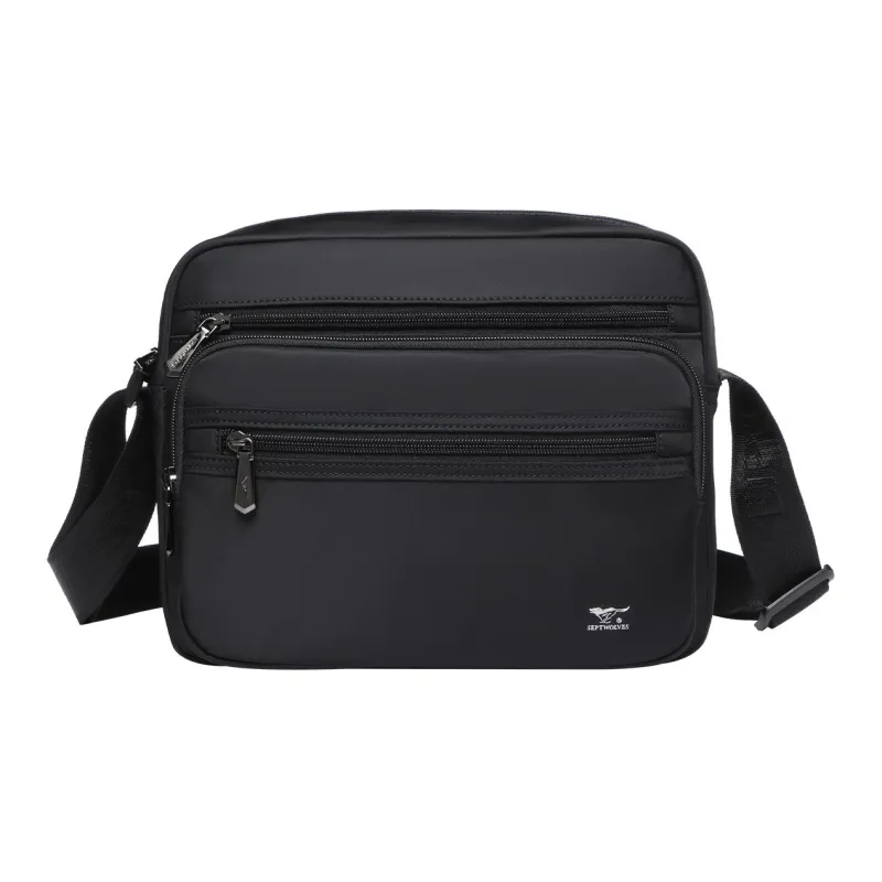 SEPTWOLVES Fabric Crossbody Bag Men's Black-0