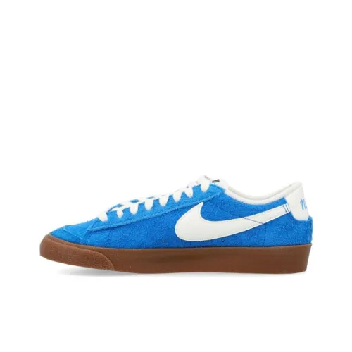 Nike Blazer Anti Slip Wear Resistant Low Top Skateboard Shoes Women's Blue