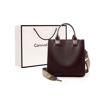 Carnival Keep Cow Leather Handbags Shoulder Bag Crossbody Bag Medium Size Women's Multicolor