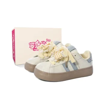 Lovely You Wear resistant And Lightweight Low Top Skateboard Shoes Women's Yellow Orchid Cheese