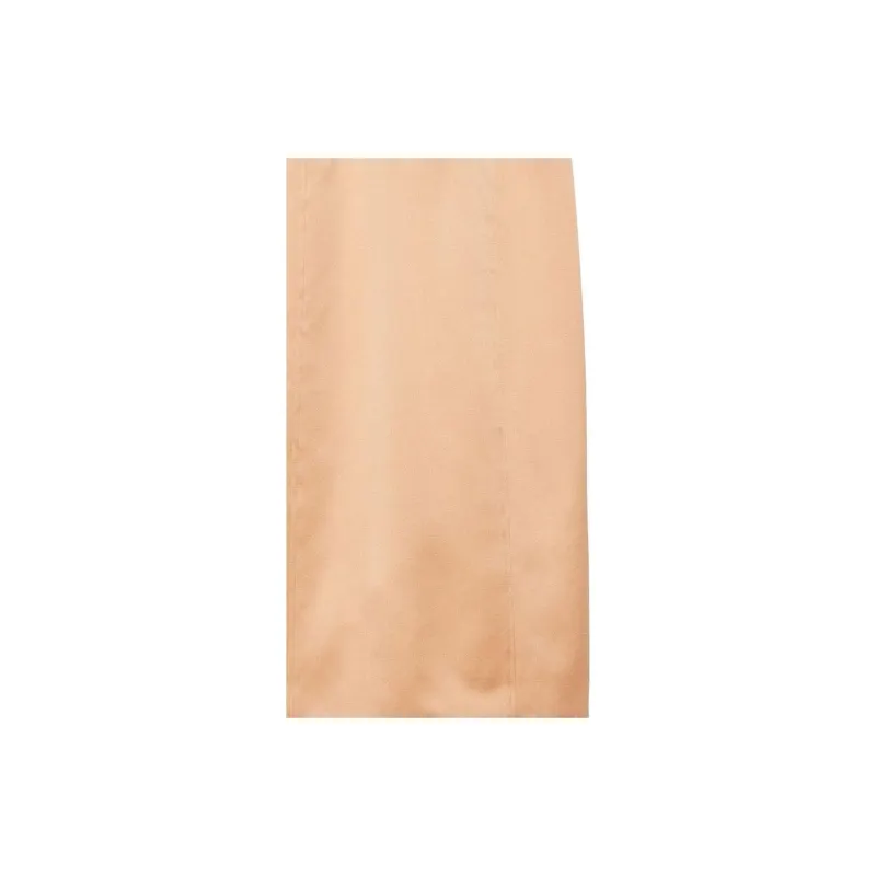 GUCCI Silk Midi Skirt Brown-2