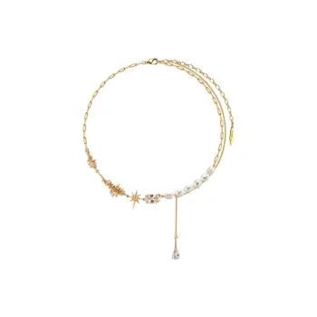 BOONEE ALUS White Gold Plated Copper/Karat Gold Plated Necklaces Women's