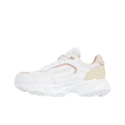 Discovery Expedition Anti-Slip Wear-Resistant Low-Top Casual Running Shoes Unisex White Pink